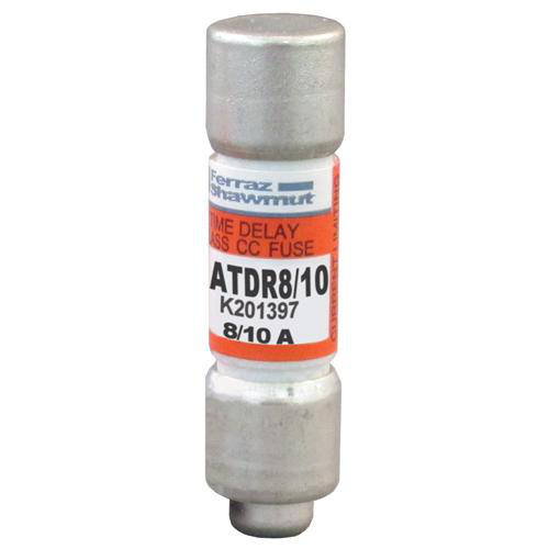 Product image for Mersen ATDR8/10 Class CC / Time Delay Amp-Trap 2000 ATDR Fuse - 8/10amp. (AC: 600VAC, 200kA I.R. DC: 300VDC, 100kA I.R.)