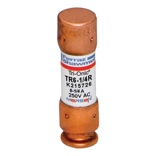 Product image for Mersen TR6-1/4R 9/16 x 2 Inch 6-1/4 Amp 250 Volt Class RK5 Time Delay Fuse