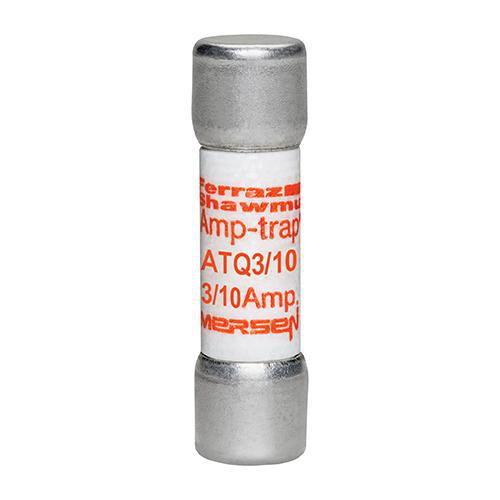 Product image for Mersen ATQ3/10 3/10 Amp 500 Volt Glass Melamine Laminated Time Delay Midget Fuse