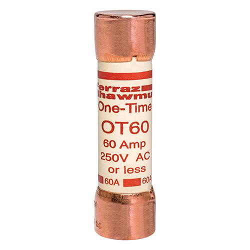 Product image for Mersen OT60 Class K5 / One-Time General Purpose Fuse - 60amp. Rated 250 volts AC / DC