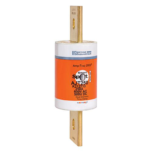 Product image for Mersen AJT250 Class J - Time Delay Amp-Trap 2000 SmartSpot AJT Fuse - 250amp. Rated 600 volts AC, 500 volts DC