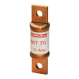 Mersen A6T70 Class T / Fast-Acting A6T Fuse - 70amp. High current limitation / small physical size. Rated 600 volts AC / 300 volts DC