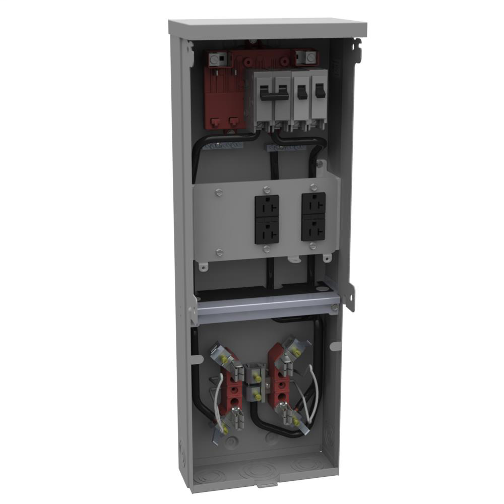 Ringless Meter Socket - 5.188L x 9W x25.938H - 125A - 4 Terminal - Plain Top