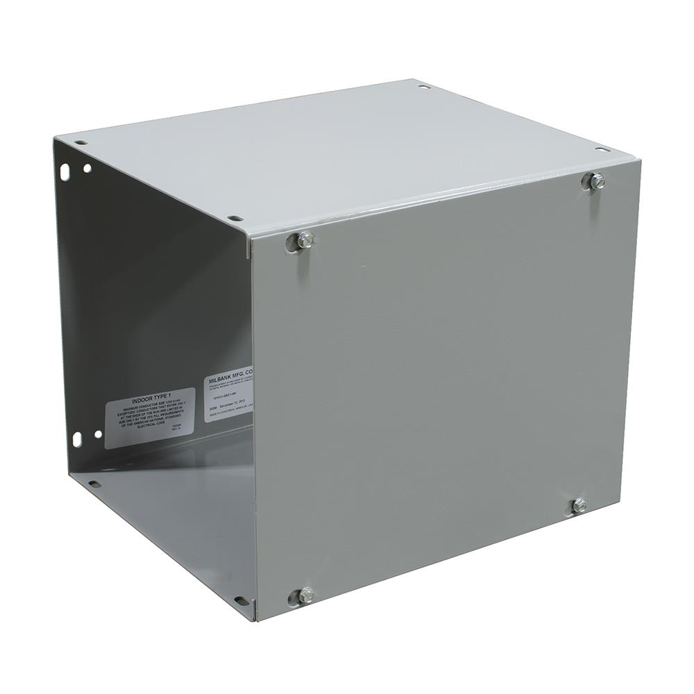 Lay In Wireway - 12 IN - Steel - ANSI 61 Gray Powder Coat Finish
