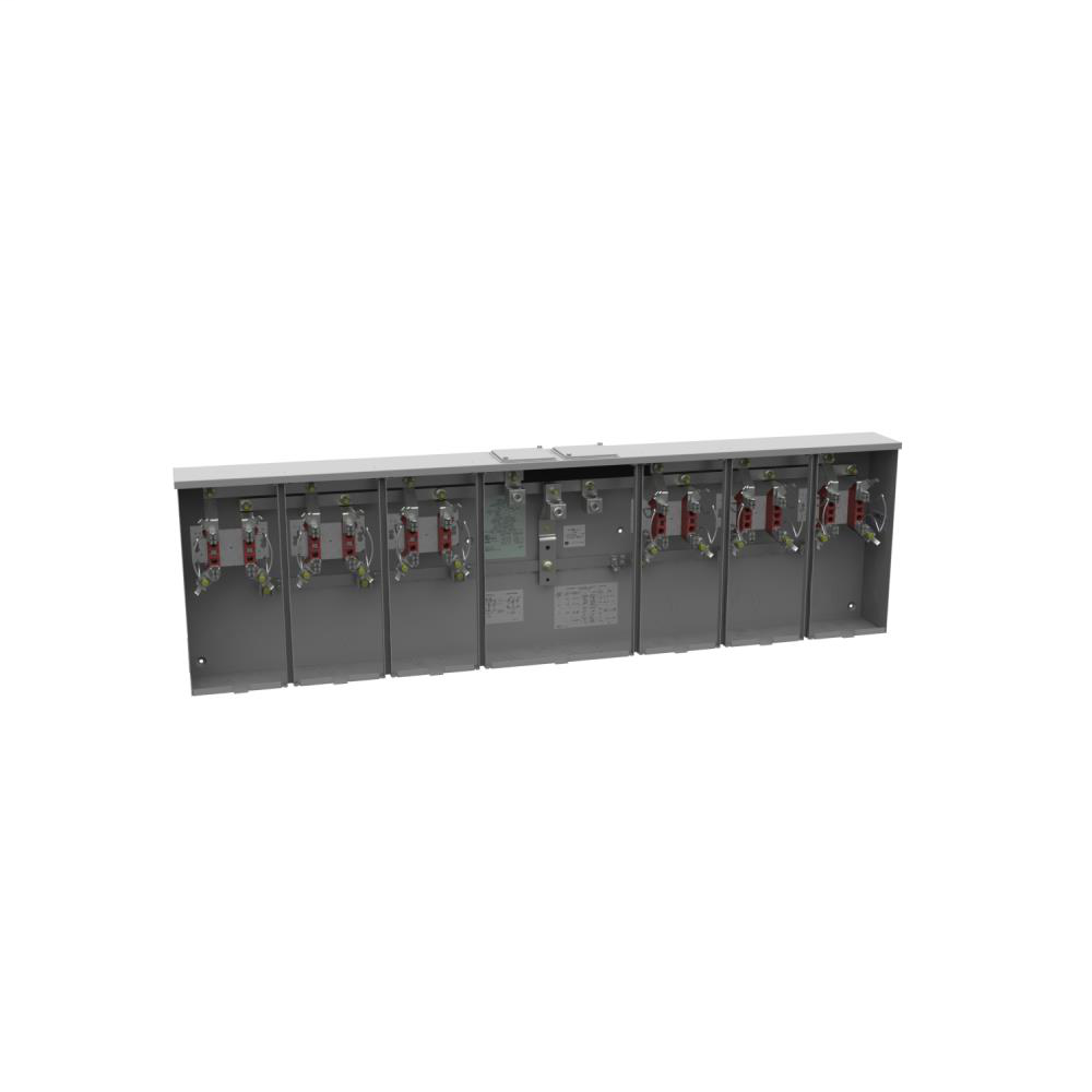 Ringless Meter Socket - 5.125L x 62.875W x18H - 200A - 4 Terminal - Large Closing Plate