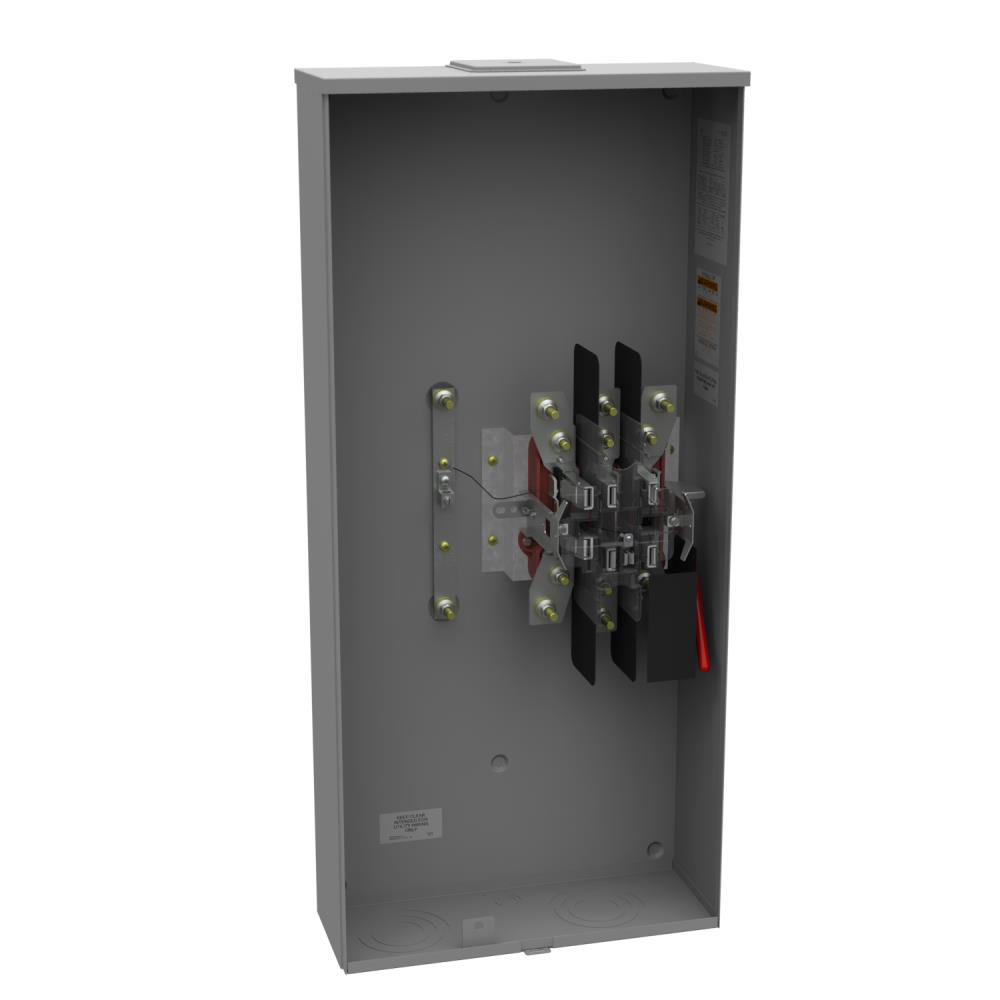 Ringless Meter Socket - 6.5L x 17.75W x38.75H - 320A - 7 Terminal - Large Closing Plate