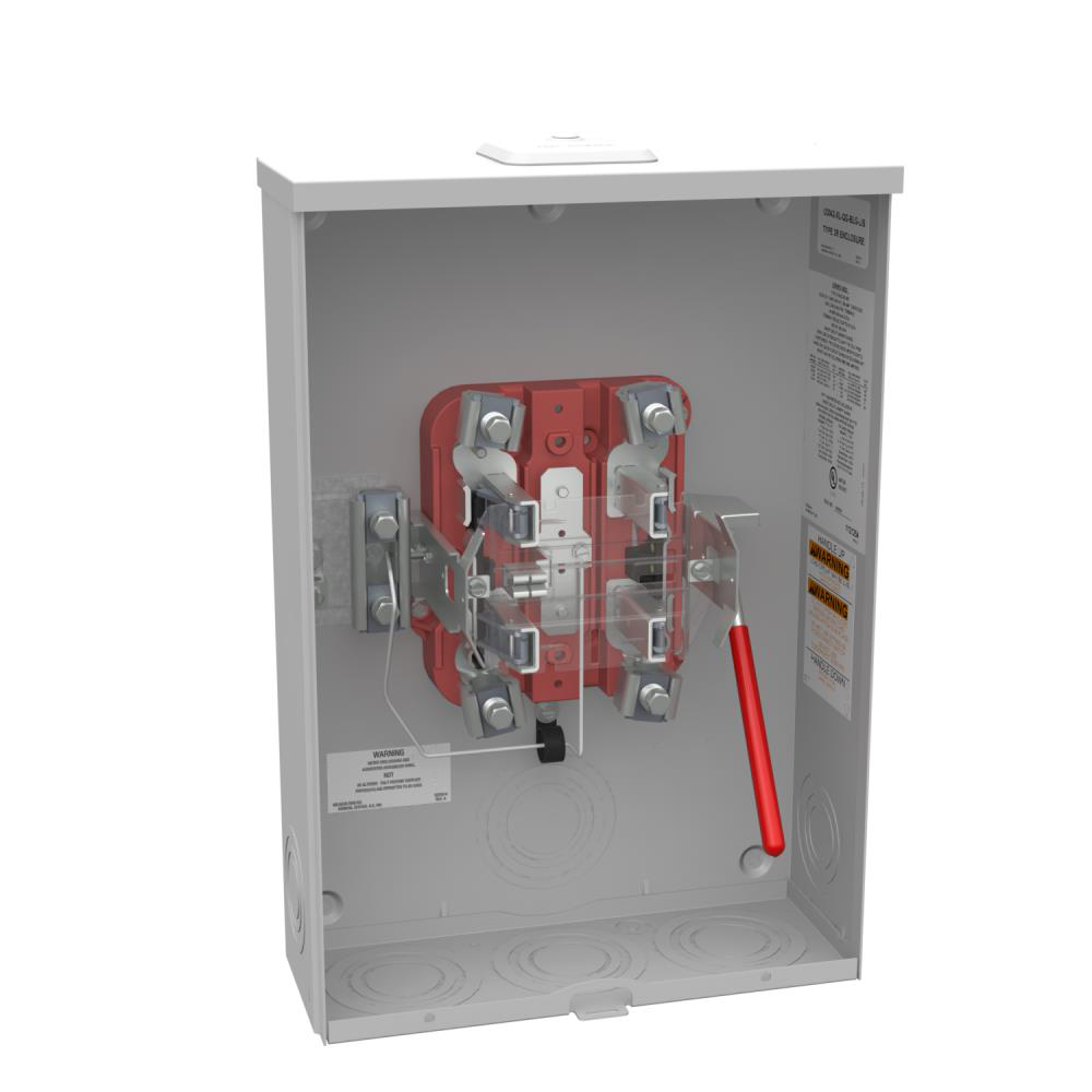 Ringless Meter Socket - 4.844L x 13W x19H - 200A - 5 Terminal - Small Closing Plate