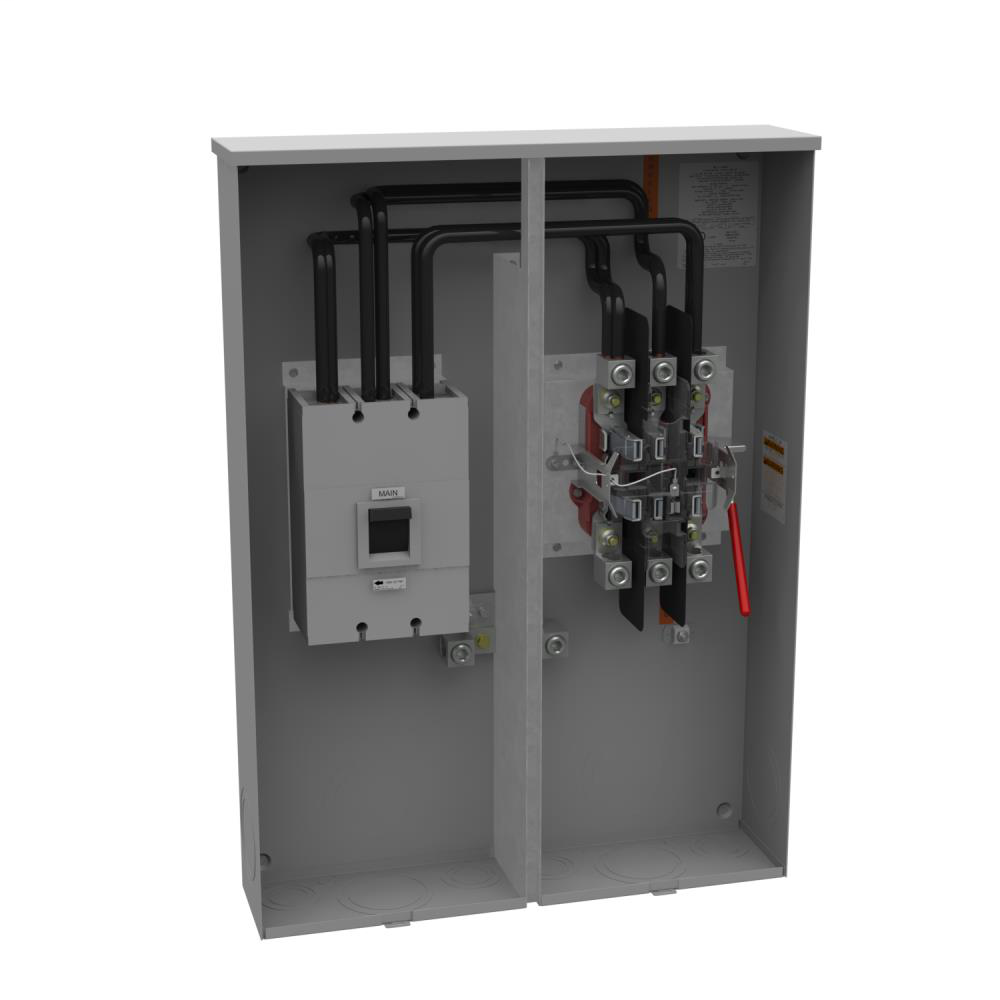 Ringless Meter Socket - 6L x 26W x36H - 320A - 7 Terminal - Plain Top