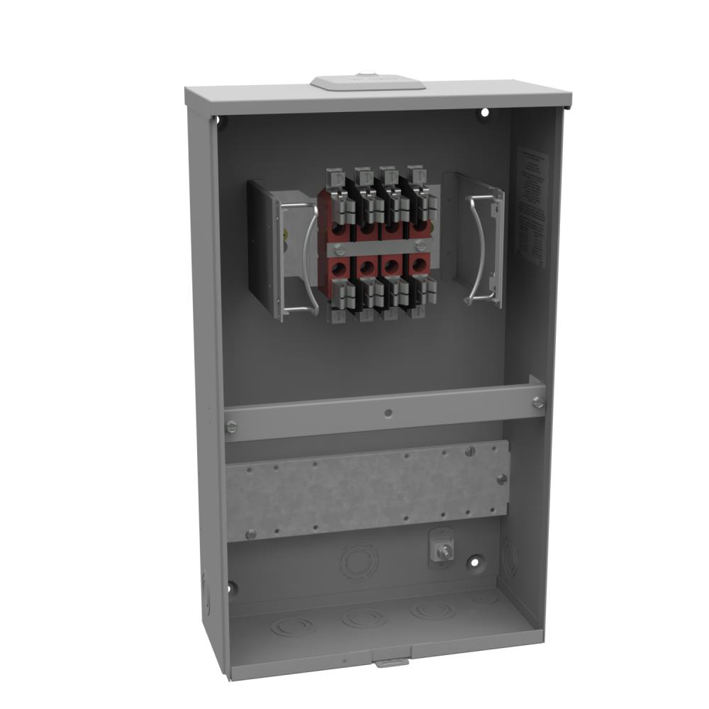 Ringless Meter Socket - 5.125L x 12W x20H - 20A - 8 Terminal - Small Closing Plate