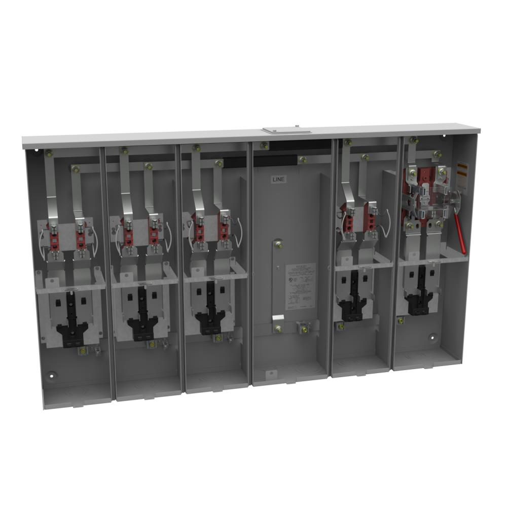 Ringless Meter Socket - 5.969L x 53.063W x30.5H - 125A - 4 Terminal - Large Closing Plate