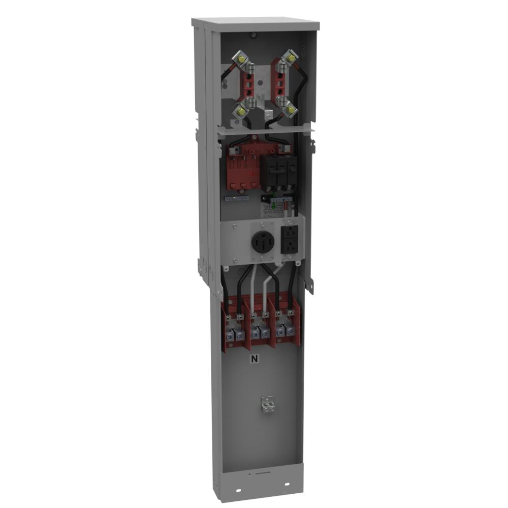 Ring Type Meter Socket - 11.313L x 8.656W x46.25H - 125A - 60 Hertz