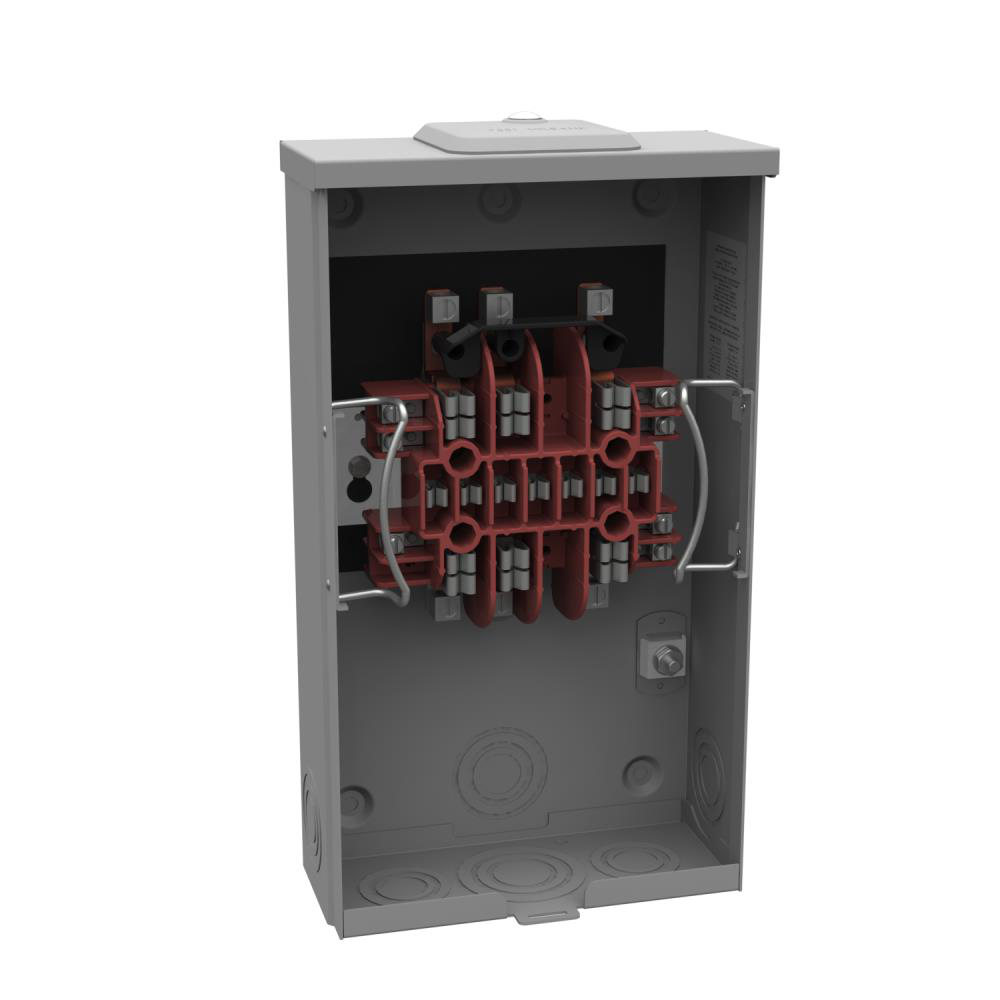 Ringless Meter Socket - 3.313 L x 8.0 W x 14 H - 20A - 13 Terminal - Small Closing Plate