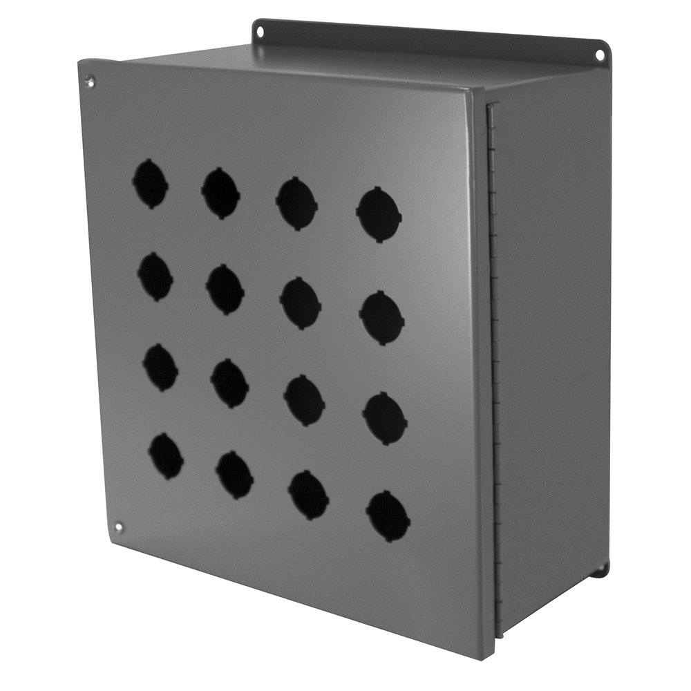 Large Continuous Hinge Cover - 6L x 10W x 13.5H - Exterior Mounting Feet - Type 4X