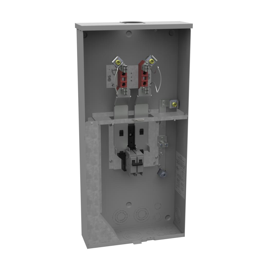 Ringless Meter Socket - 4.5L x 14.01W x30H - 200A - 4 Terminal - Small Closing Plate Included Inside Meter Socket
