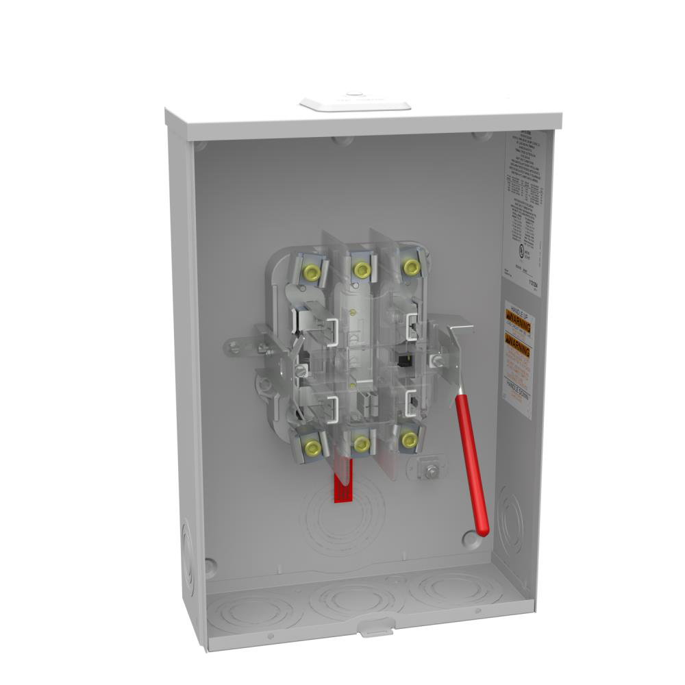 Ringless Meter Socket - 4.844L x 13W x19H - 200A - 5 Terminal - Small Closing Plate
