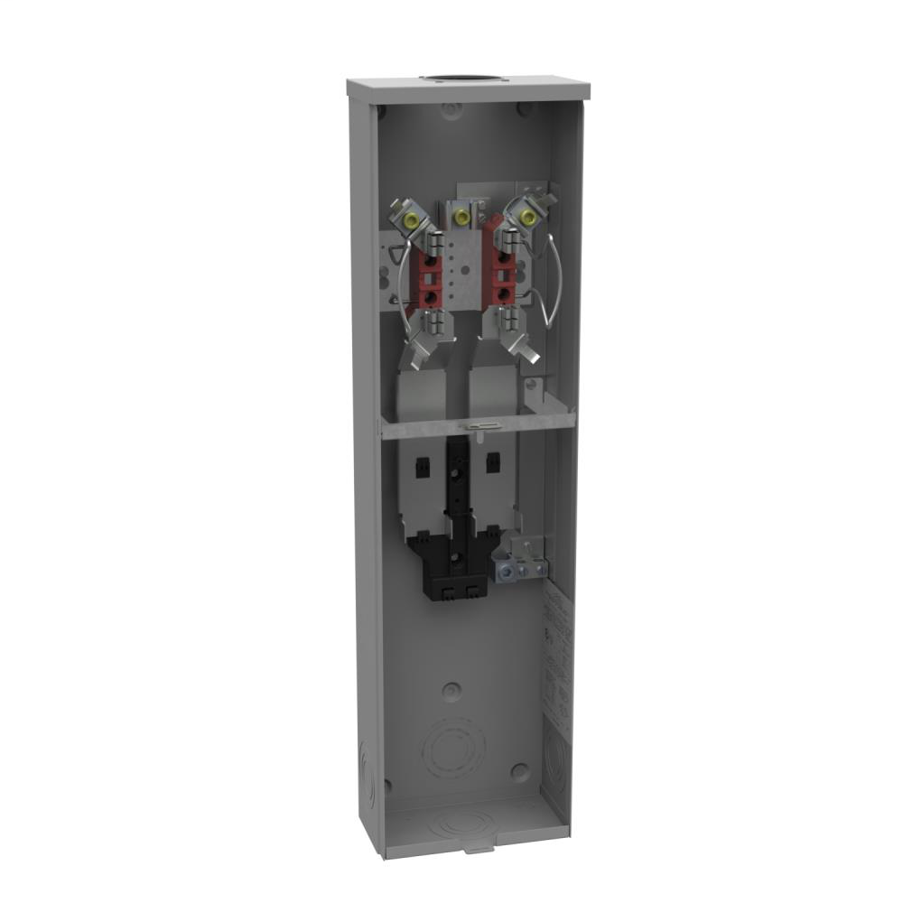 Ringless Meter Socket - 4.125L x 8W x30H - 200A - 4 Terminal - Small Hub Opening