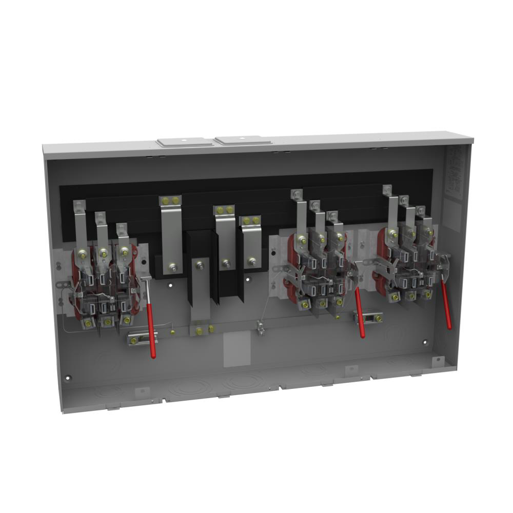 Ringless Meter Socket - 6L x 42.188W x25.25H - 200A - 7 Terminal - Twin Large Closing Plates