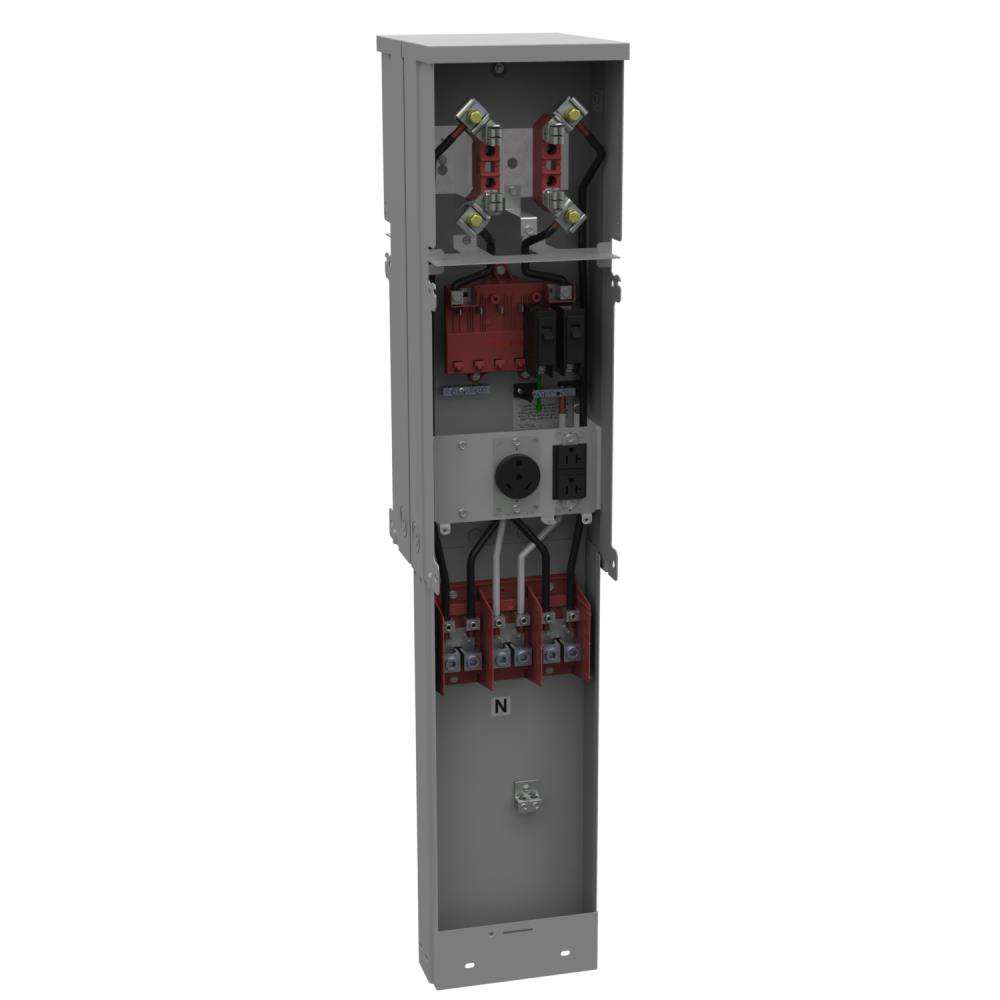Ring Type Meter Socket - 11.313L x 8.656W x46.25H - 125A - 60 Hertz
