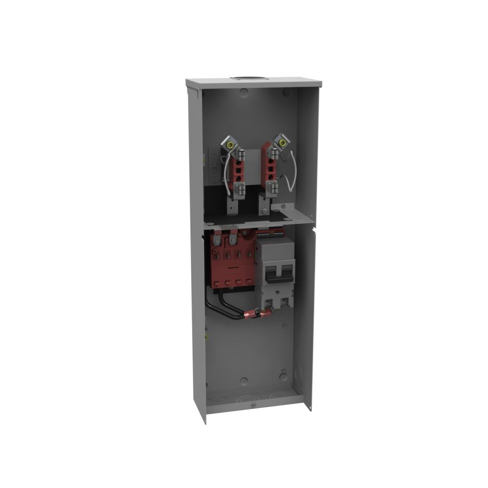 Ringless Meter Socket - 5.5L x 10W x30H - 200A - 4 Terminal - Small Hub Opening