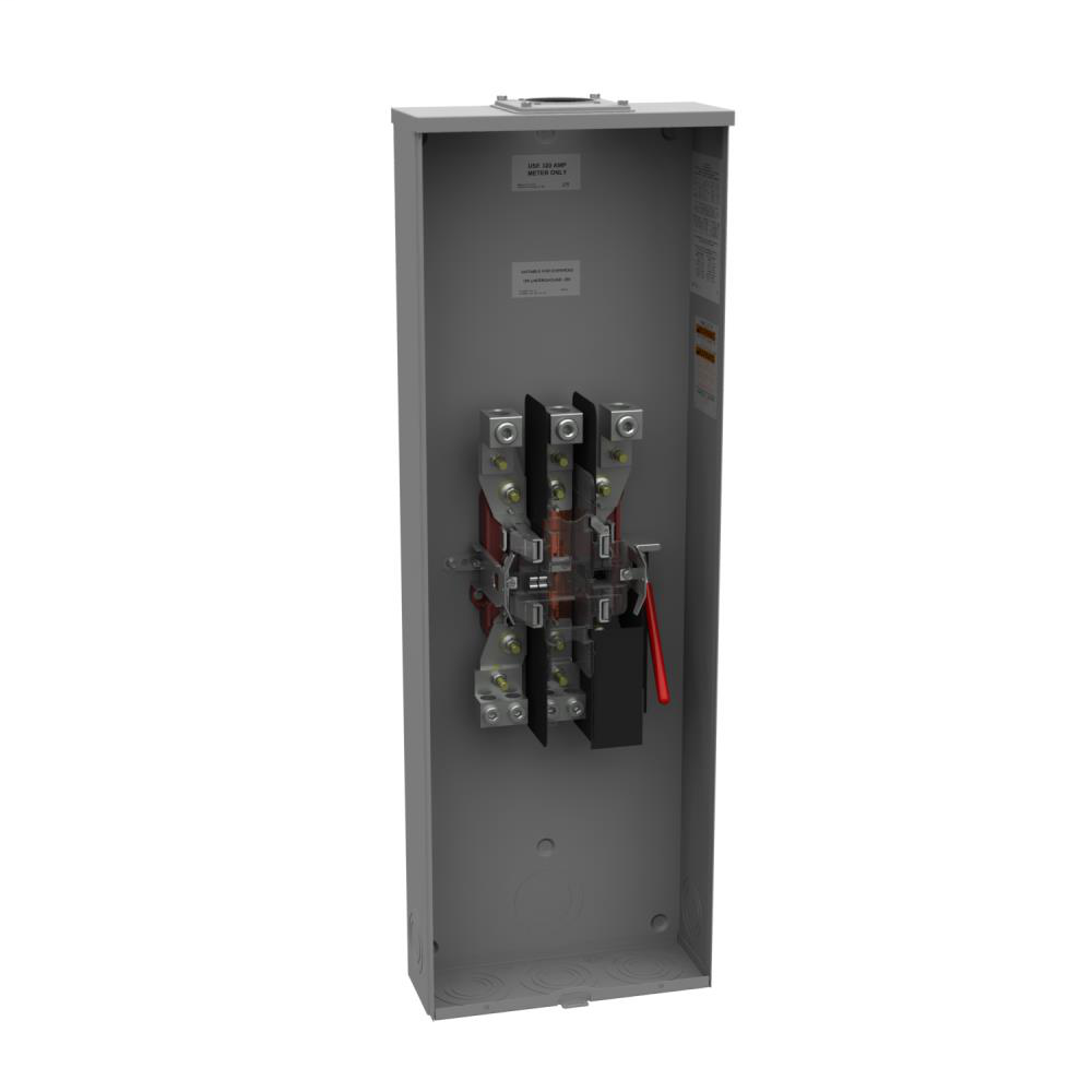 Ringless Meter Socket - 4.844L x 13W x38.75H - 320A - 5 Terminal - Large Hub Opening