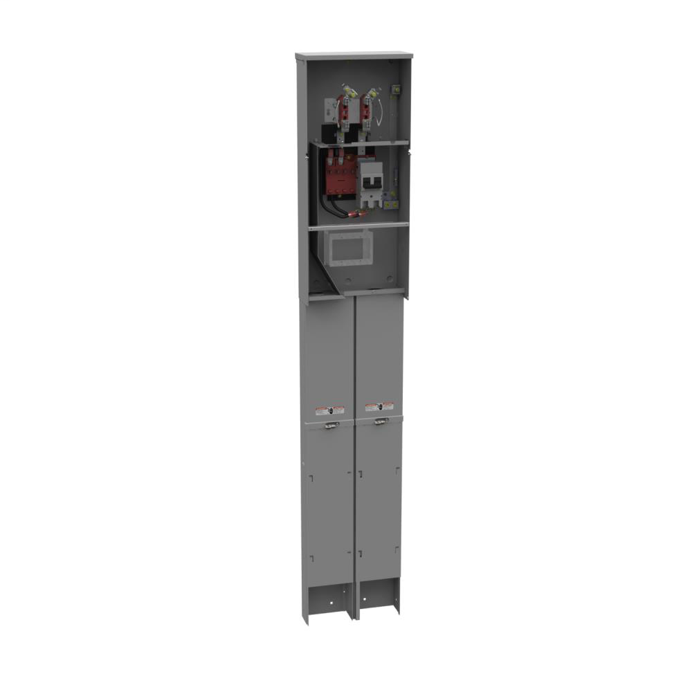Ringless Meter Socket - 5.5L x 14W x80H - 200A - 4 Terminal - Plain Top