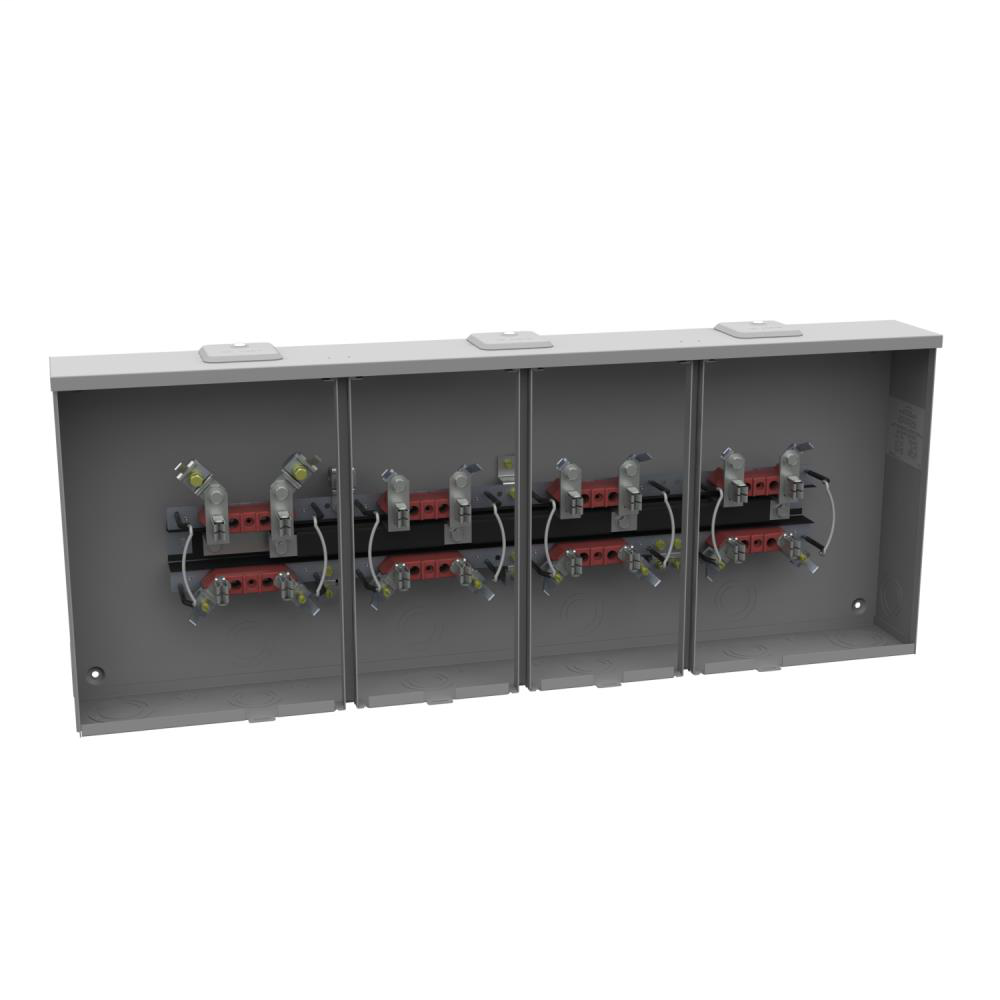 Ringless Meter Socket - 4.5L x 40.688W x16H - 100A - 4 Terminal - Small Closing Plate
