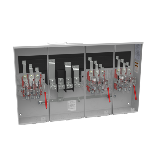 Milbank U2733-XT-K8 7 Terminal Ringless 2 Large Closing Plates Lever Bypass 3 Position Double Connector 4-600kcmil