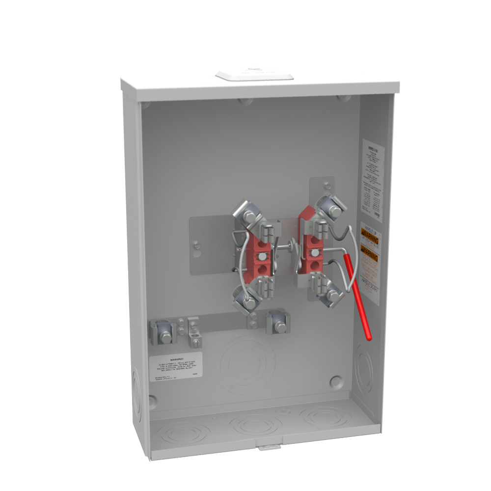 Product image for Milbank U3852-XL 4 Terminal Ringless Small Closing Plate Lever Bypass Side Wireway