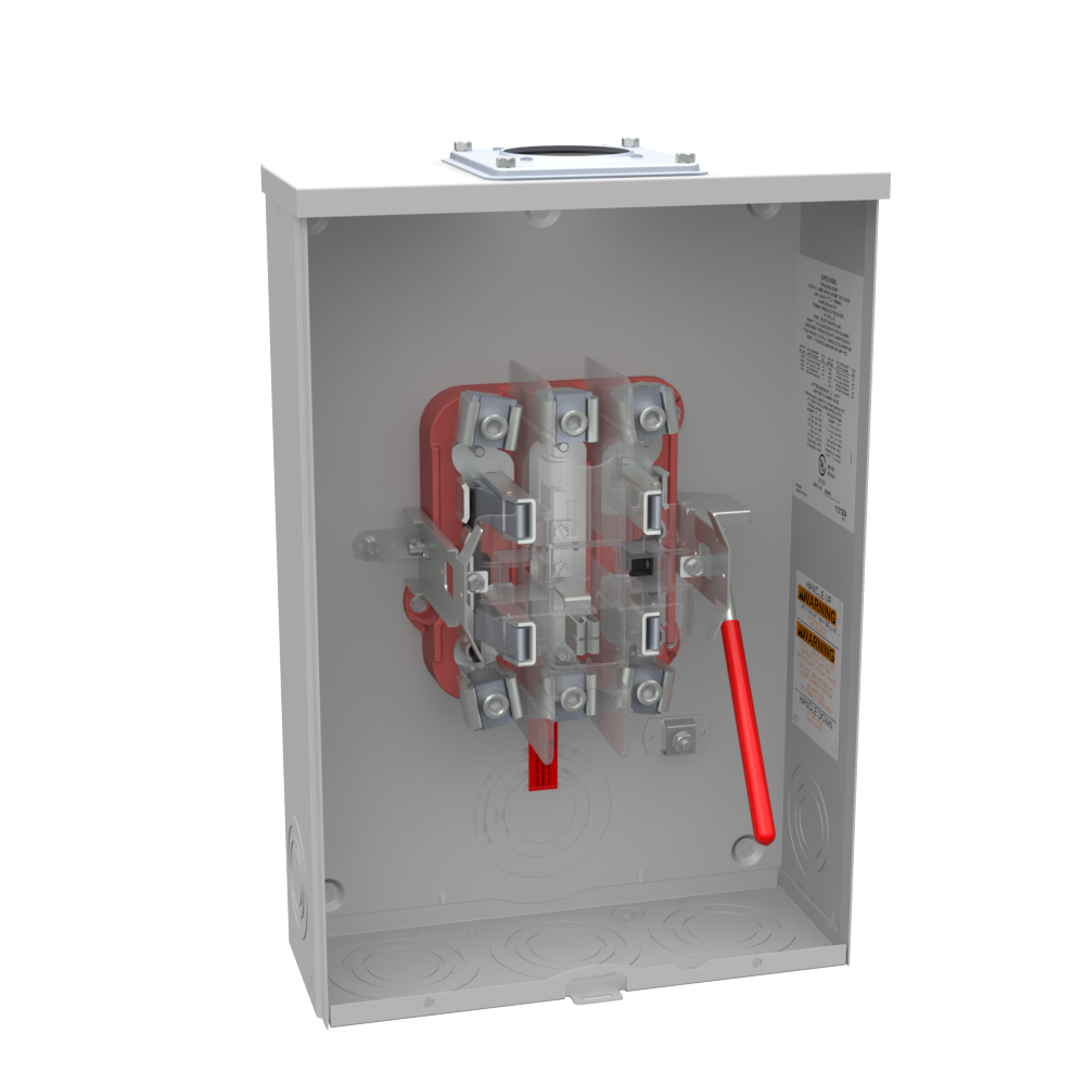 Product image for Milbank U9551-RRL 5 Terminal Ringless Large Hub Open Adapt To Small Hub Open Lever Bypass