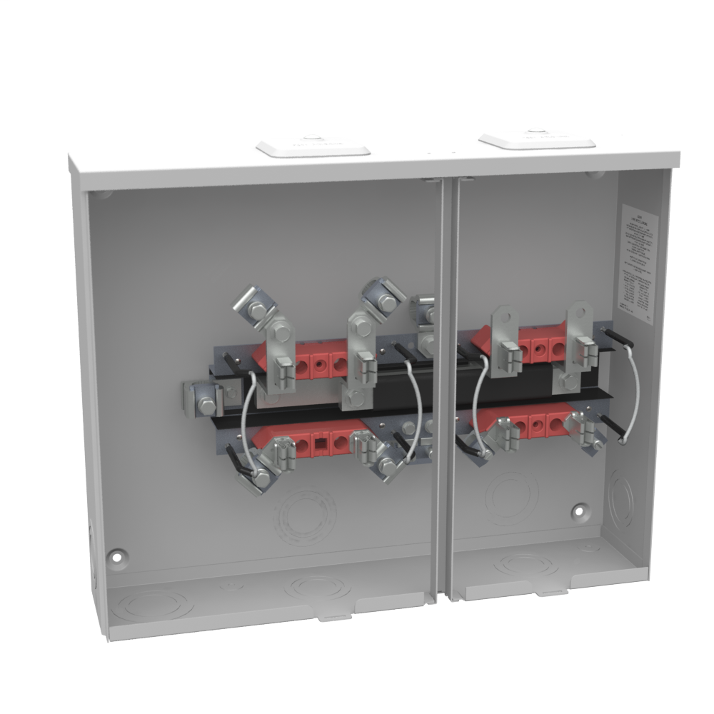 Product image for Milbank U2601-XL 4 Terminal Ringless Small Closing Plate 2 Position 200 Ampere