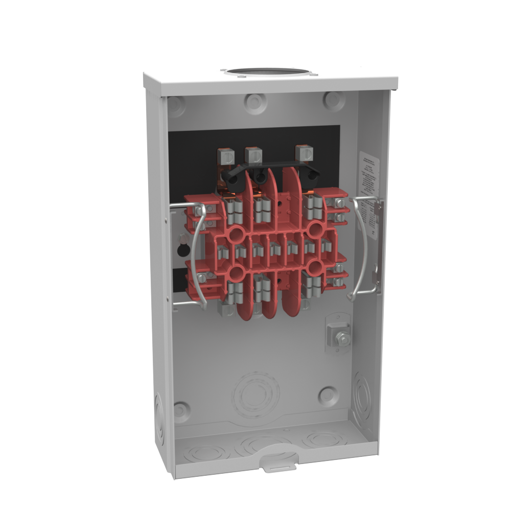 Milbank UC7237-RL 600 VAC 20 Amp 13-Terminal 3-Phase 1-Position Ringless Overhead/Underground Meter Socket Milbank UC7237-RL 600 VAC 20 Amp 13-Terminal 3-Phase 1-Position Ringless Overhead/Underground Meter Socket