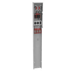 Milbank U5300-O-75 4 Terminal Ring Type Plain Top 1450 TT30 520GR Single Pedestal Direct Bury