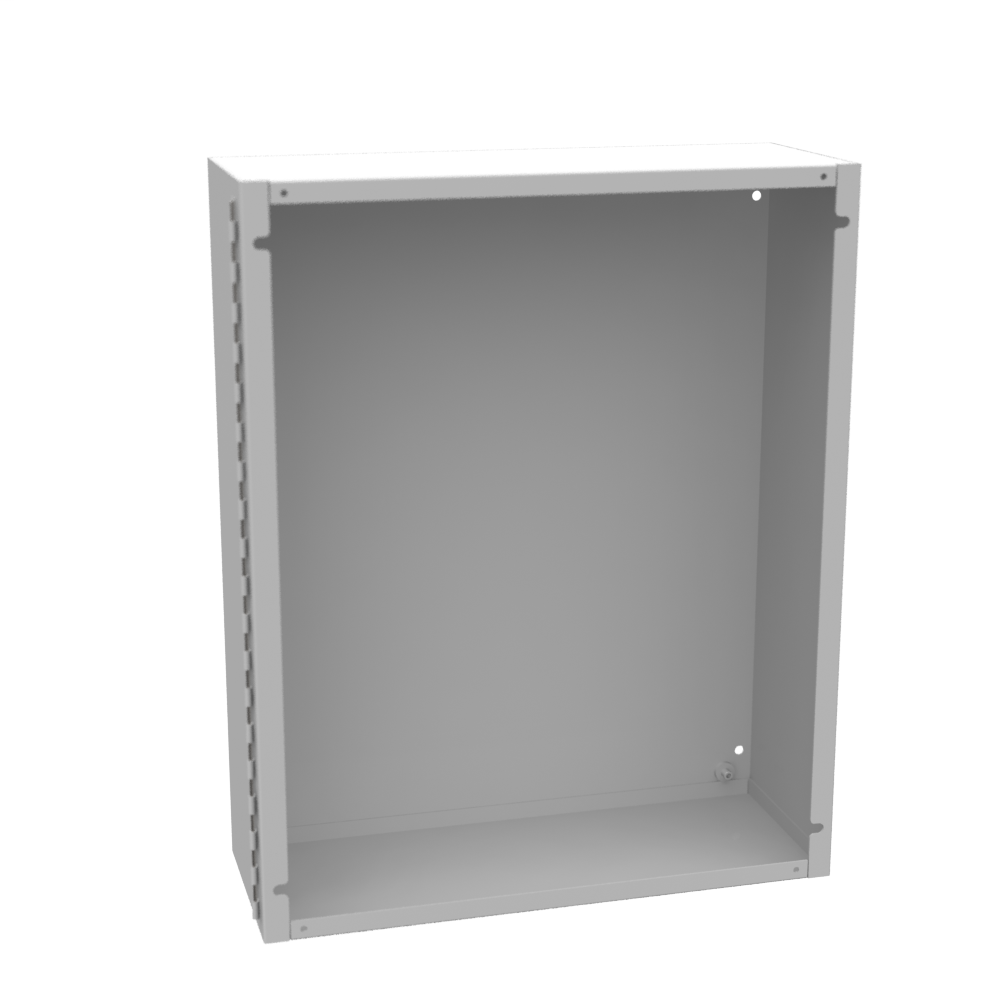 Product image for Milbank 16206-LC1 20x6x16 Hinge Cover Type 1 UL Listed Steel No Knockouts ANSI 61 Gray Continuous Hinge Slotted Quarter Turn Latch