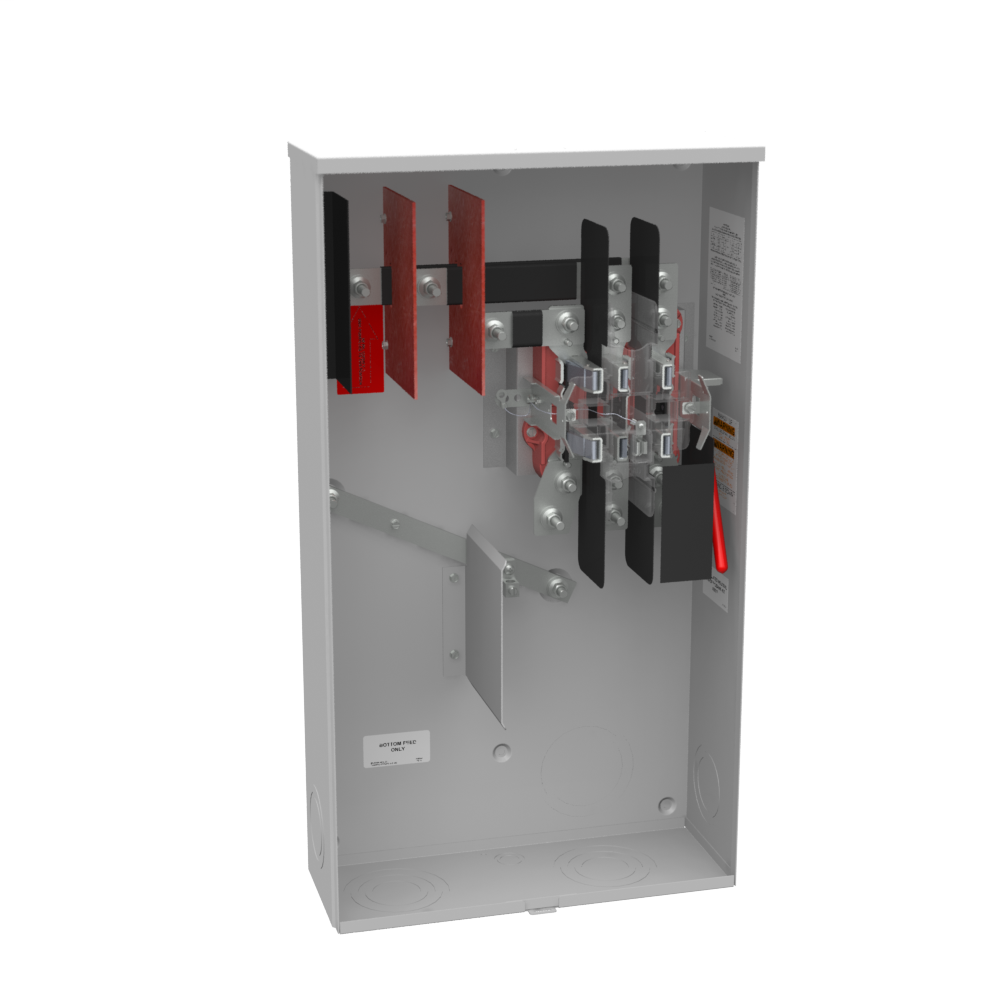 Product image for Milbank U2120-O 7 Terminal Ringless Plain Top Lever Bypass Side Bussed