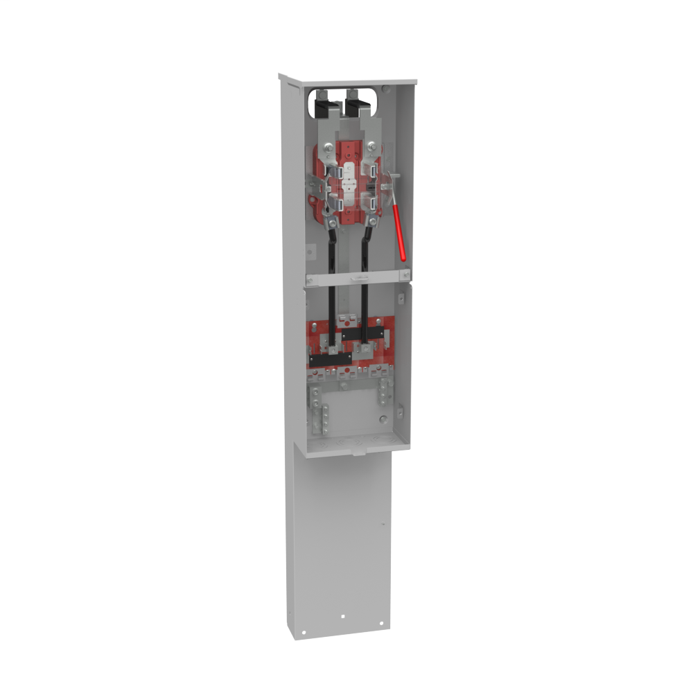 Product image for Milbank U4322-O-BL 4 Terminal Ringless Plain Top Lever Bypass 9-16 In Barrel Lock With Bracket Provision Single Pedestal Direct Bury
