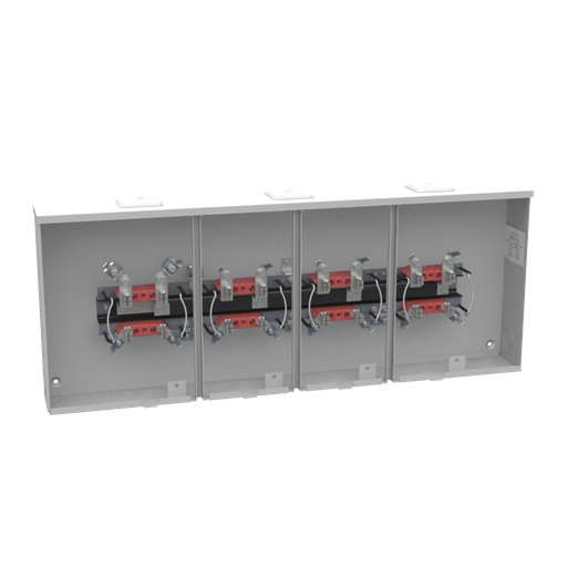 Product image for Milbank U8214-XL-KK-BLG 4 Terminal Ringless Small Closing Plate Horn Bypass 4 Position 7-8 Barrel Lock Ground With Bracket Provision