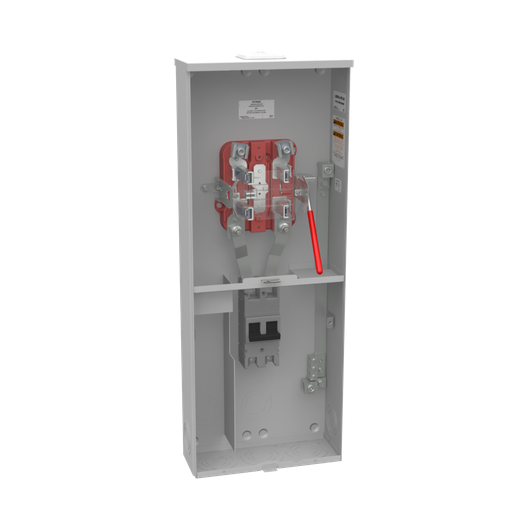 Milbank U3986-XL-100-LIS 5 Terminal Ringless Large Hub Open Adapt To Small Hub Open Lever Bypass 1-100 Ampere Main Breaker Long Island Lighting Company