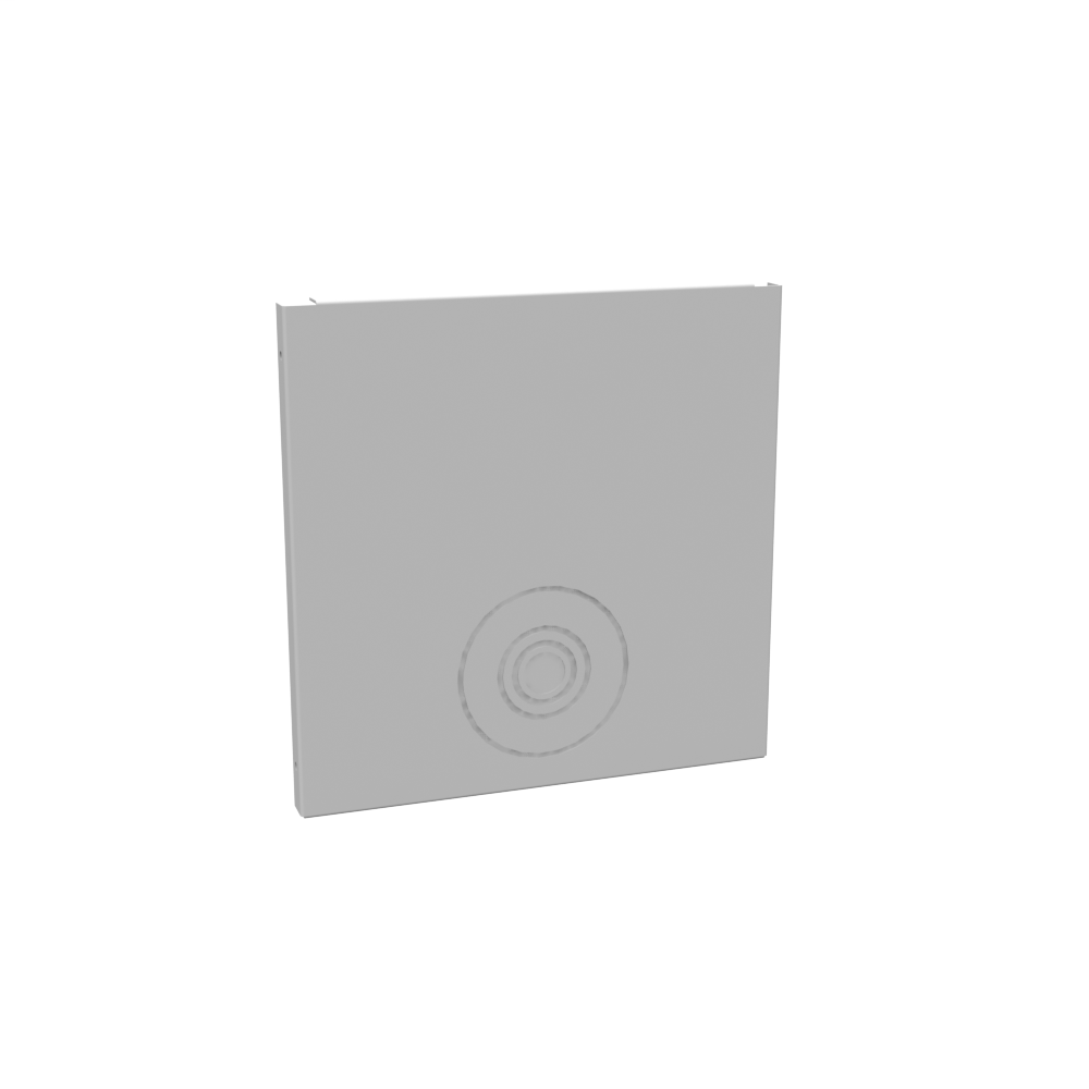 Product image for Milbank 1010GE Wireway End Type 1 10x10 Screw Cover ANSI 61 Gray Steel Knockouts
