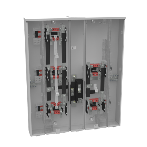Product image for Milbank U2855-X 4 Terminal Ringless Large Closing Plate 5 Position 5-125 Ampere Main Breaker Provision