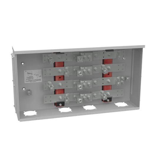 400 Ampere 3 Phase 600 Volt 28in-15in-6in Painted Steel Lift Off Screw Front 1 Lug Per Landing - 4-600kcmil 2 Lugs Per Landing - 6-250kcmil 42k Ampere Interrupting Capacity