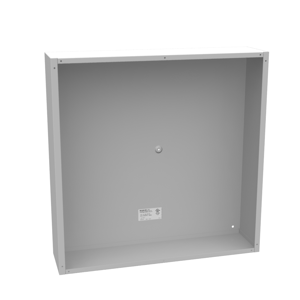 Product image for Milbank 24246-SC1-NK 24X6x24 Screw Cover Type 1 UL Listed Steel No Knockouts ANSI 61 Gray Cover With Teardrop Slots Mounting Holes In Back