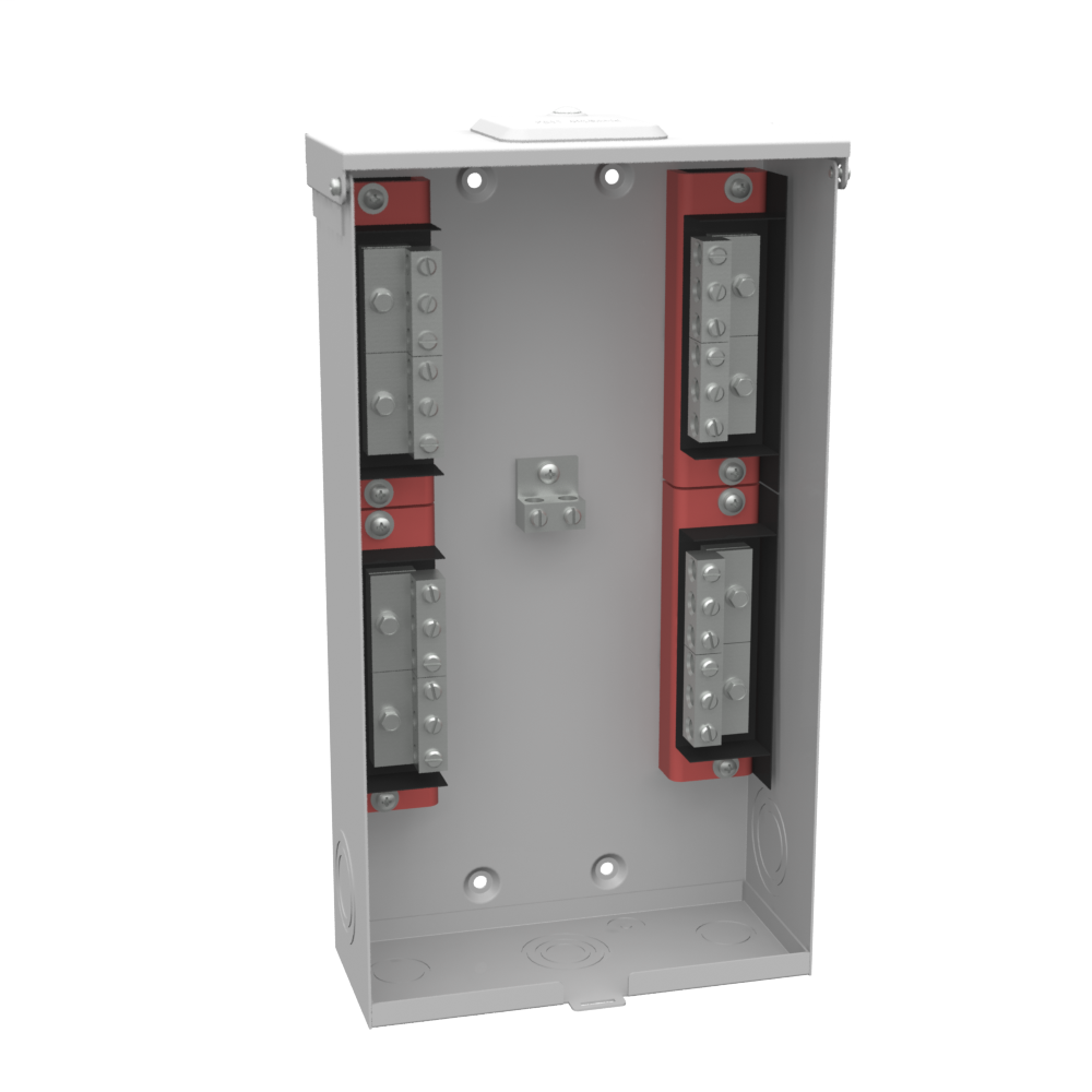 Product image for Milbank U4546-XL 100 Ampere 3 Phase 600 Volt 10in-18in-4in Painted Steel Lift Off Front Hasp 6 Lugs Per Landing 10k Short Circuit Current Rating