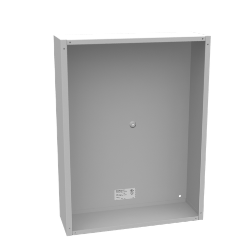 Product image for Milbank 18246-SC1-NK 24X6x18 Screw Cover Type 1 UL Listed Steel No Knockouts ANSI 61 Gray Cover With Teardrop Slots Mounting Holes In Back