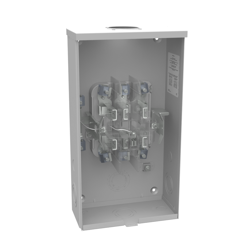 Product image for Milbank U8100-RL 7 Terminal Ringless Small Hub Open No Bypass