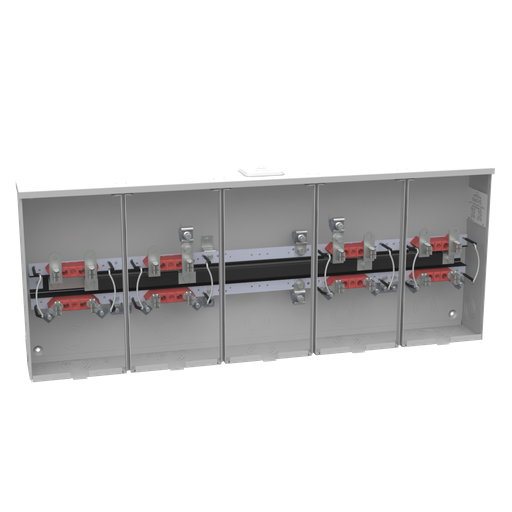 Product image for Milbank U8034-XL 4 Terminal Ringless Small Closing Plate 4 Position 100 Ampere