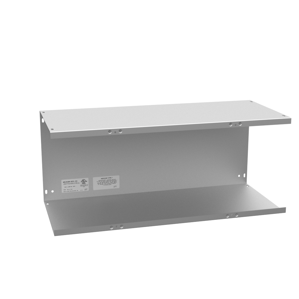 Product image for Milbank 101024-GSC1-NK-NP 10x24X10 Screw Cover Wireway Type 1 UL Listed Steel No Knockouts No Paint