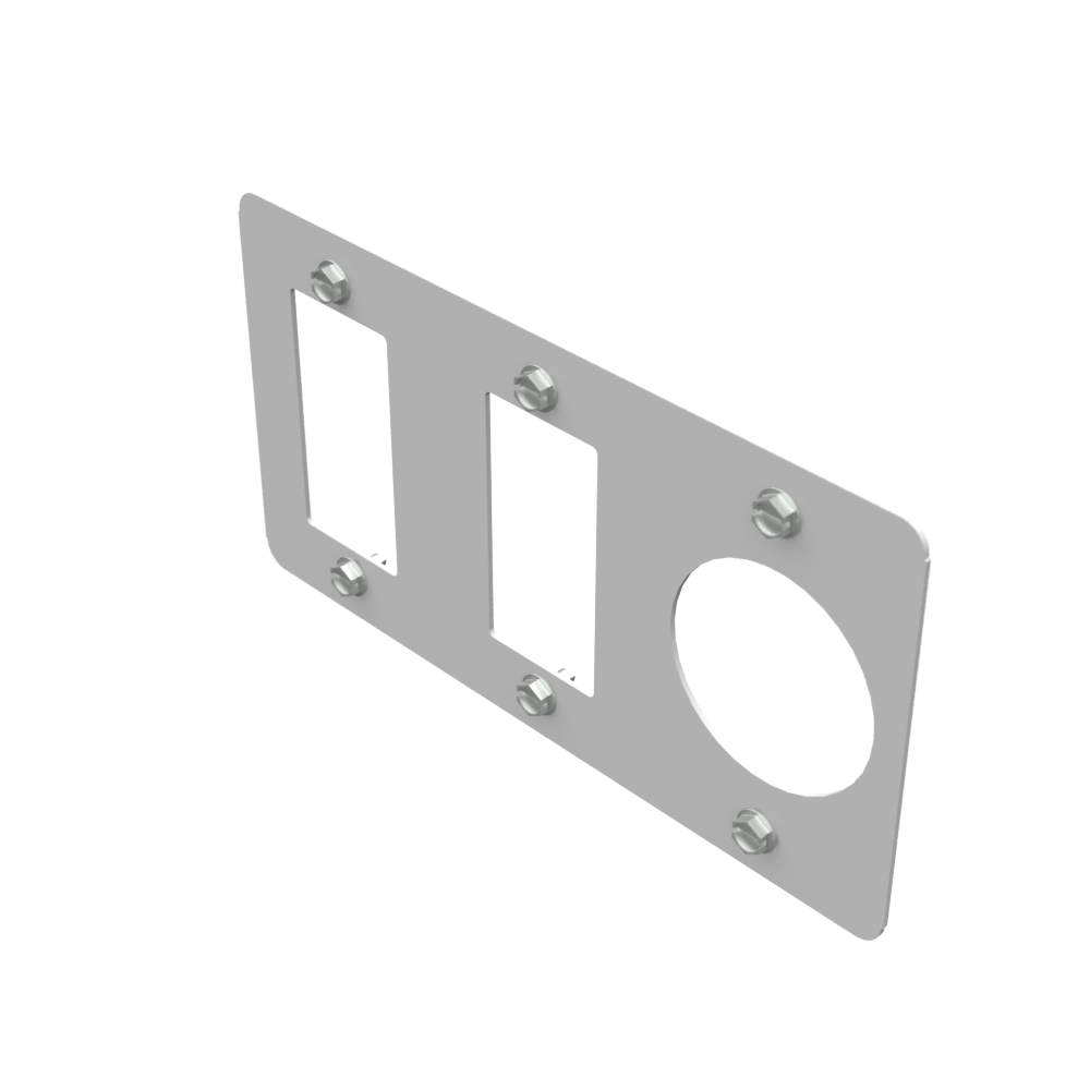 Product image for Milbank K5920-522 Receptacle Face Plate Millennium 520 520 1450