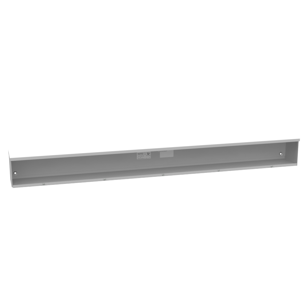 Product image for Milbank 121296-GSC3R-NK 12x96x12 Screw Cover Wireway Type 3R UL Listed Steel No Knockouts ANSI 61 Gray Quad D Knockout For Lock