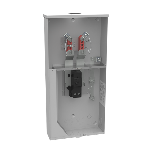 Product image for Milbank U5844-PXL-200 4 Terminal Ringless Small Closing Plate Pack Inside Meter Socket 1-200 Ampere Main Breaker