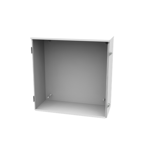 Product image for Milbank 242410-TC3R 24X10x24 Hinge Cover Type 3R UL Listed Steel No Knockouts ANSI 61 Gray Back Panel Weld Studs Draw Shield Emboss Mounting Holes In Back Padlocking Draw Latch